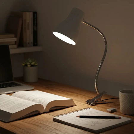 Luminária Abajur com Garra Articulada Spiralle E27 (Bivolt)