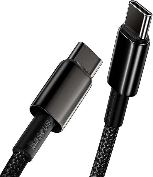 Cabo USB-C Baseus 100W PD 5A liga de zinco nylon 1m