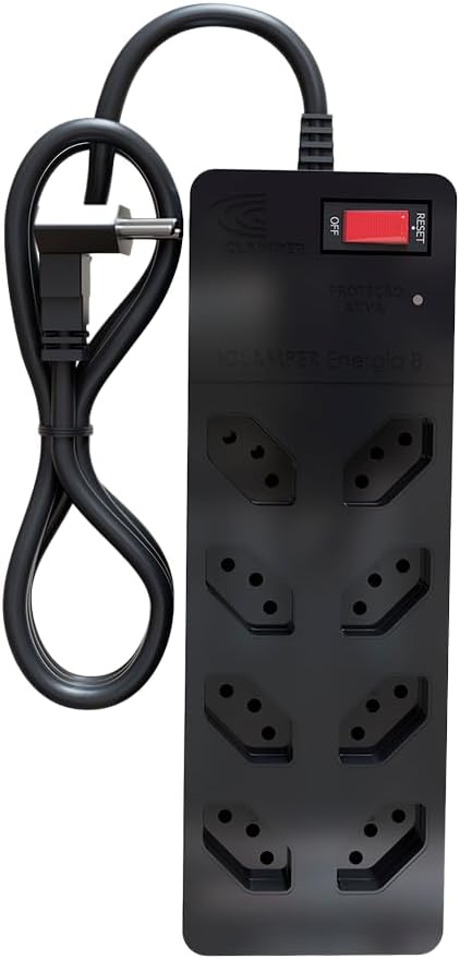 Filtro de Linha iCLAMPER Energia 8 (DPS, 8 tomadas)