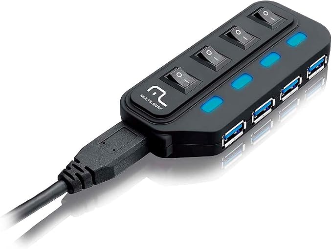 Hub USB Multilaser AC264 (USB 3.0, 4 portas)