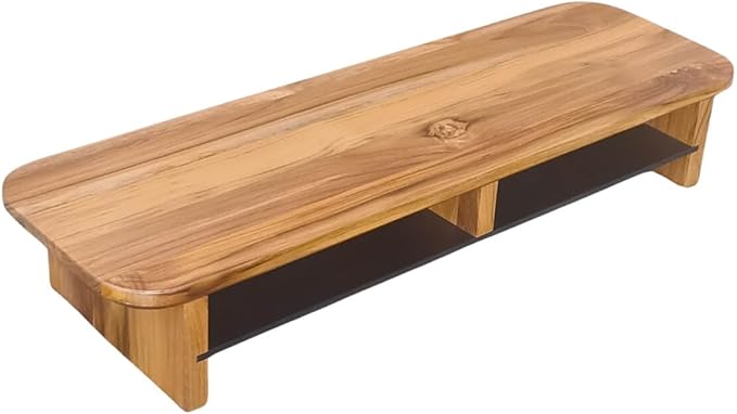 Suporte de monitor de madeira vale a pena? (ergonomia + setup bonito)