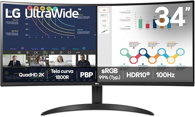Monitor LG UltraWide 34WR50QK-B (34", WQHD, 100Hz)