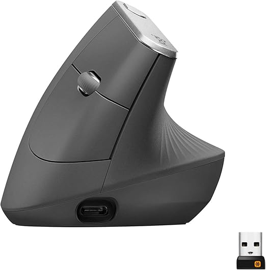 Mouse Vertical Logitech MX Vertical (recarregável, 4000 DPI)